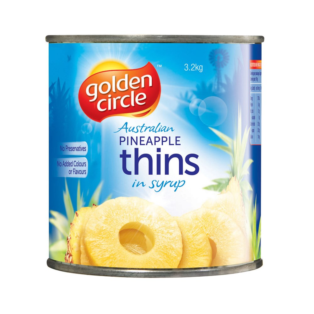 Pineapple Slices THINS In Syrup 3.2kg