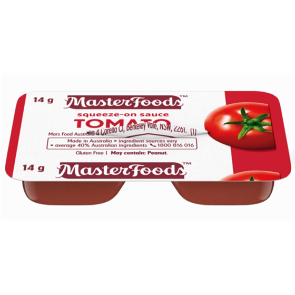 Sauce Tomato Squeeze On 100 x 14g Portion Control