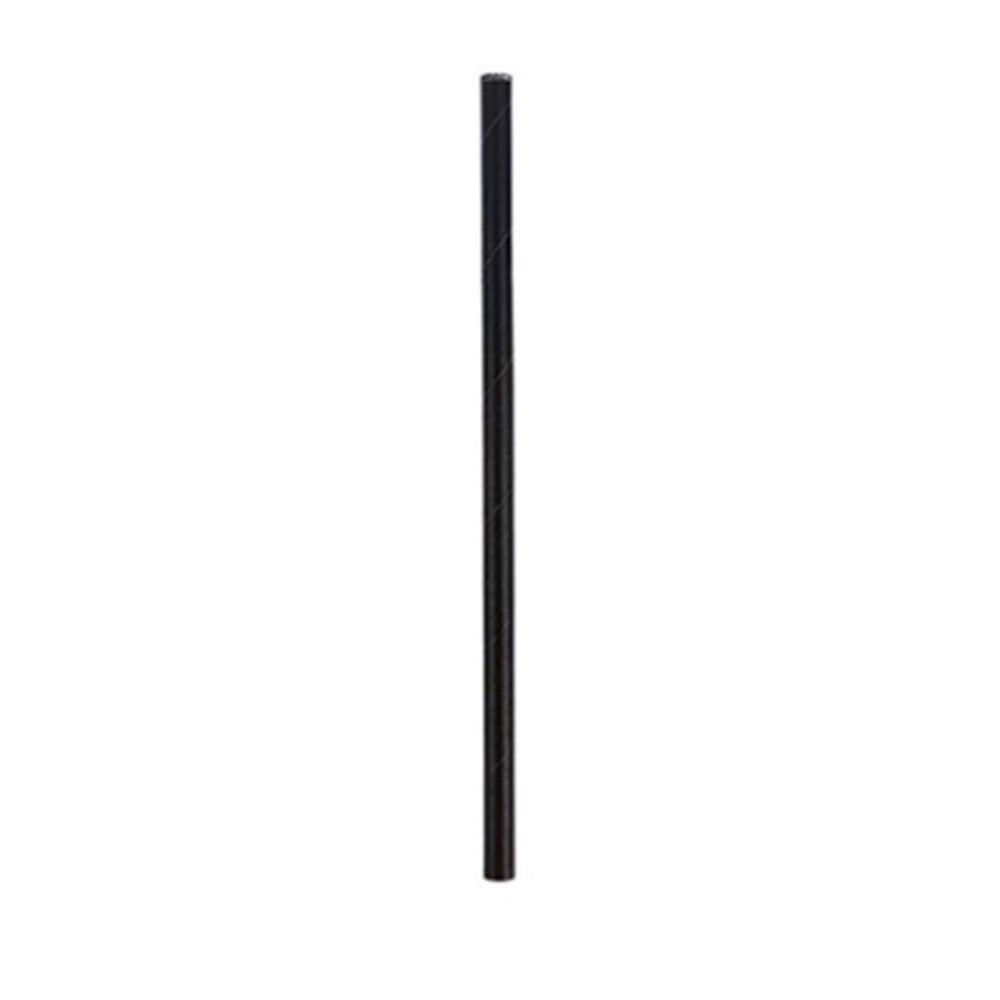 Straws Paper Black Cocktail 135mm x 220