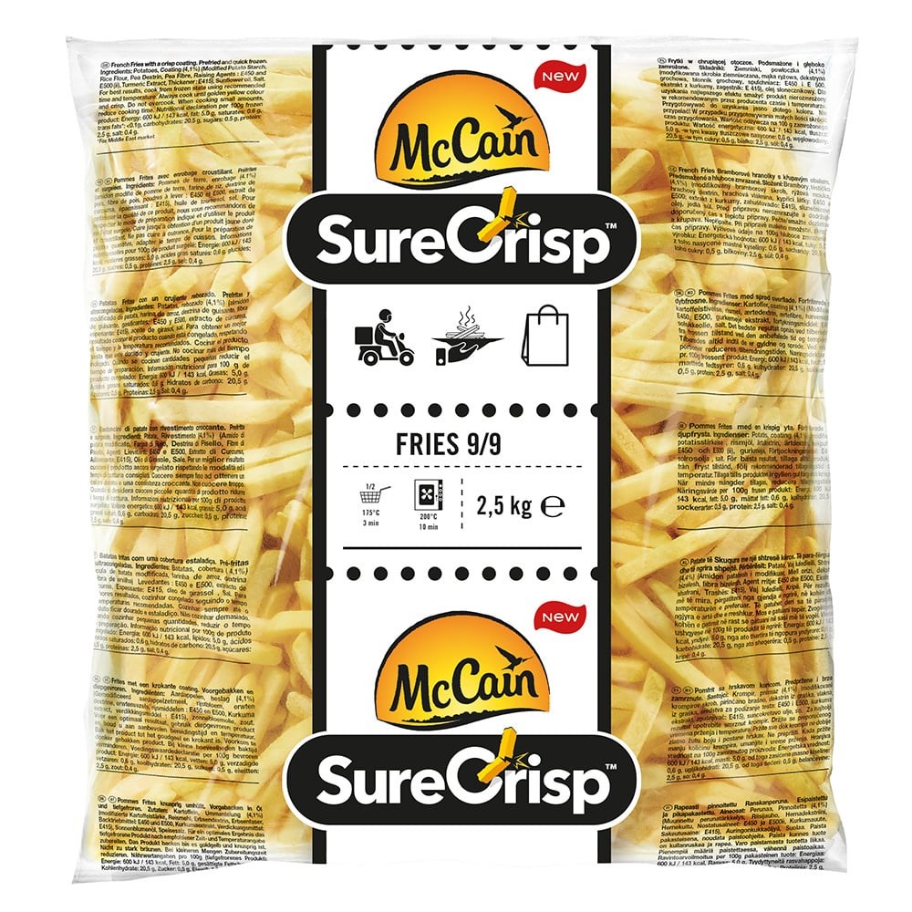 Chips 9mm Skin On SURE CRISP 12kg