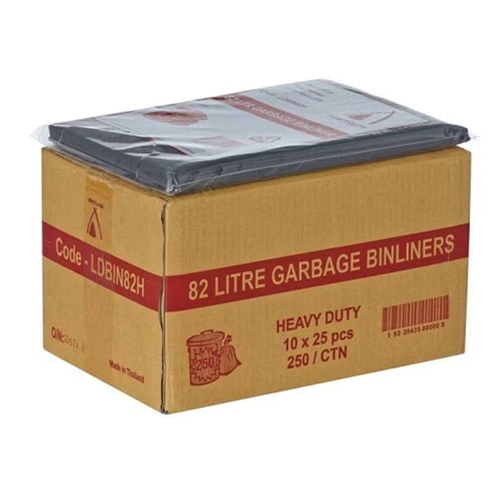 Bags Garbage Bin Liner Heavy Duty 82lt x 250 ea