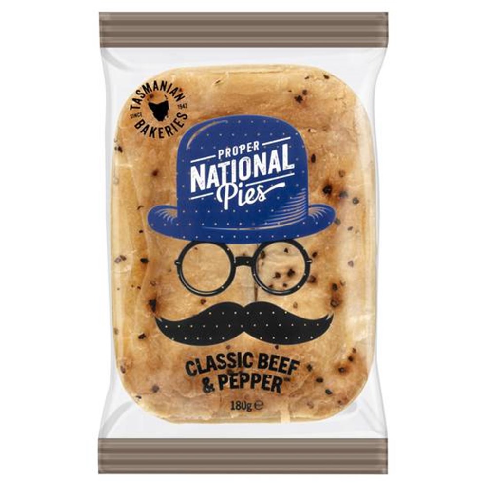 Pies Beef & Pepper U/W  16 x 180g