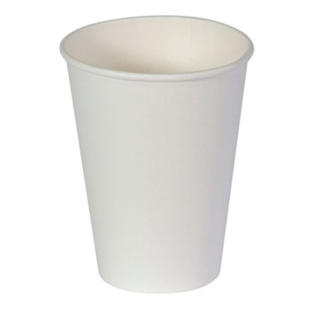 Cups Coffee 12oz 50's White Plain S/Wall