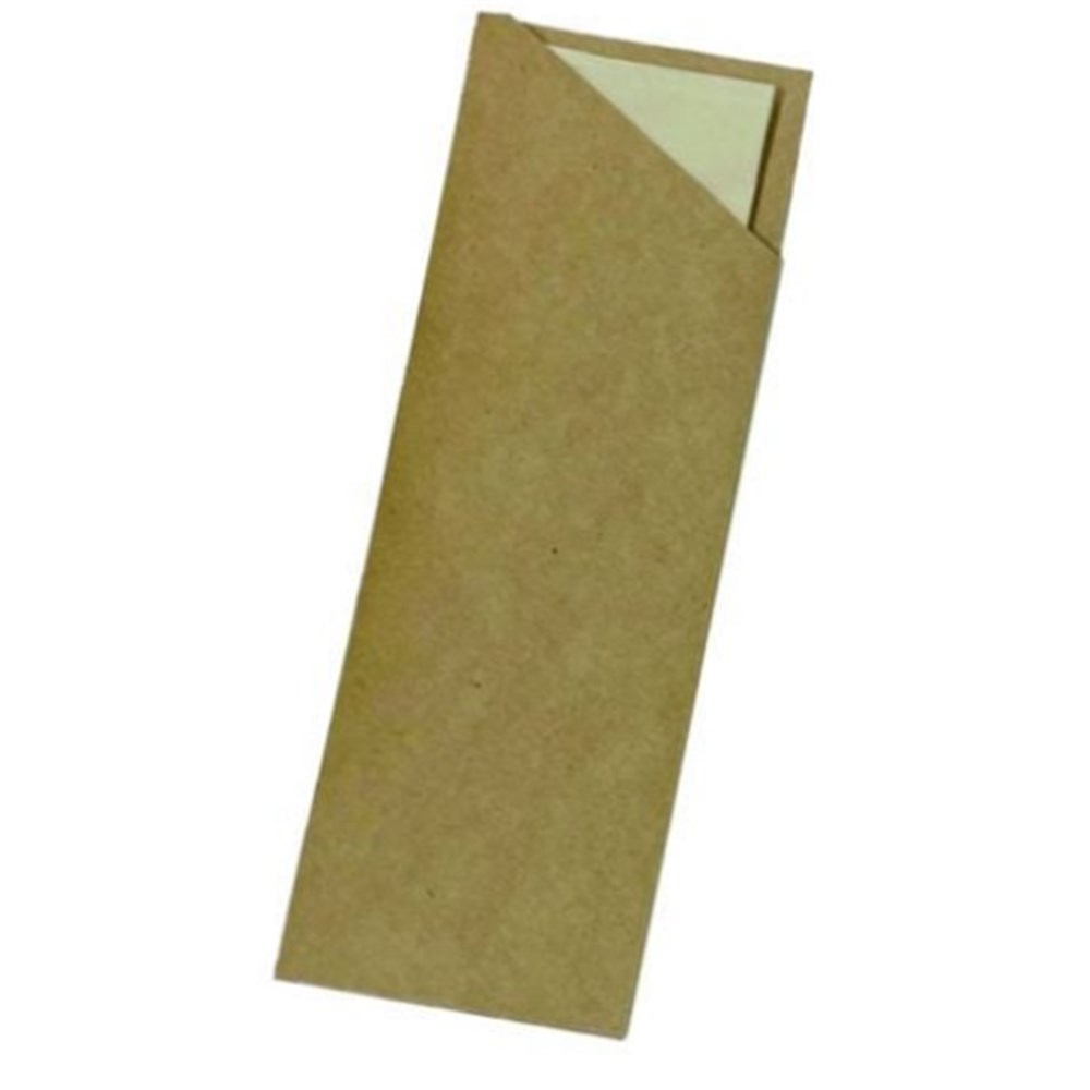 Kraft Cutlery Pouch with Kraft Napkin x1000