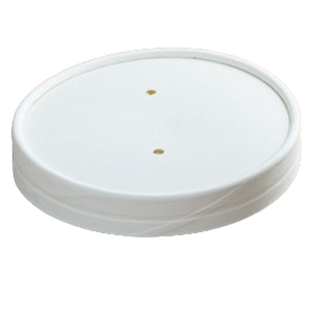 Paper White Soup Lid 8/12/16oz x500
