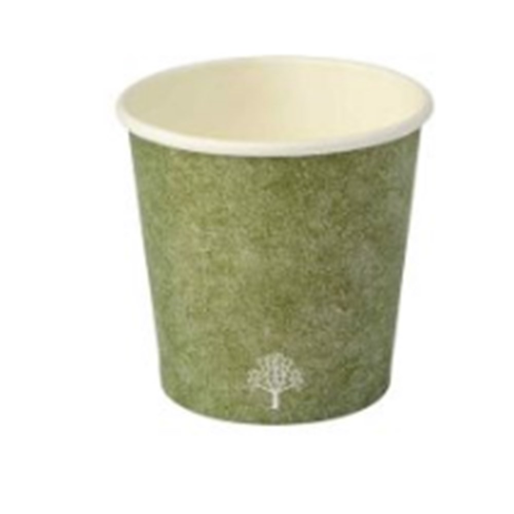 Hot Cup 4oz S/W Green x 50
