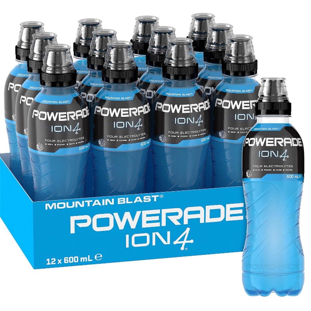Powerade Mountain Blast 12 x 600ml (Blue)