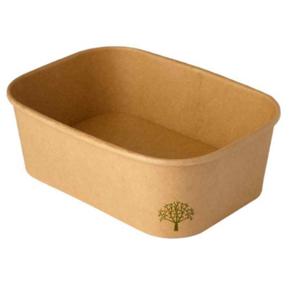 Kraft Rectangular Container 650ml x300