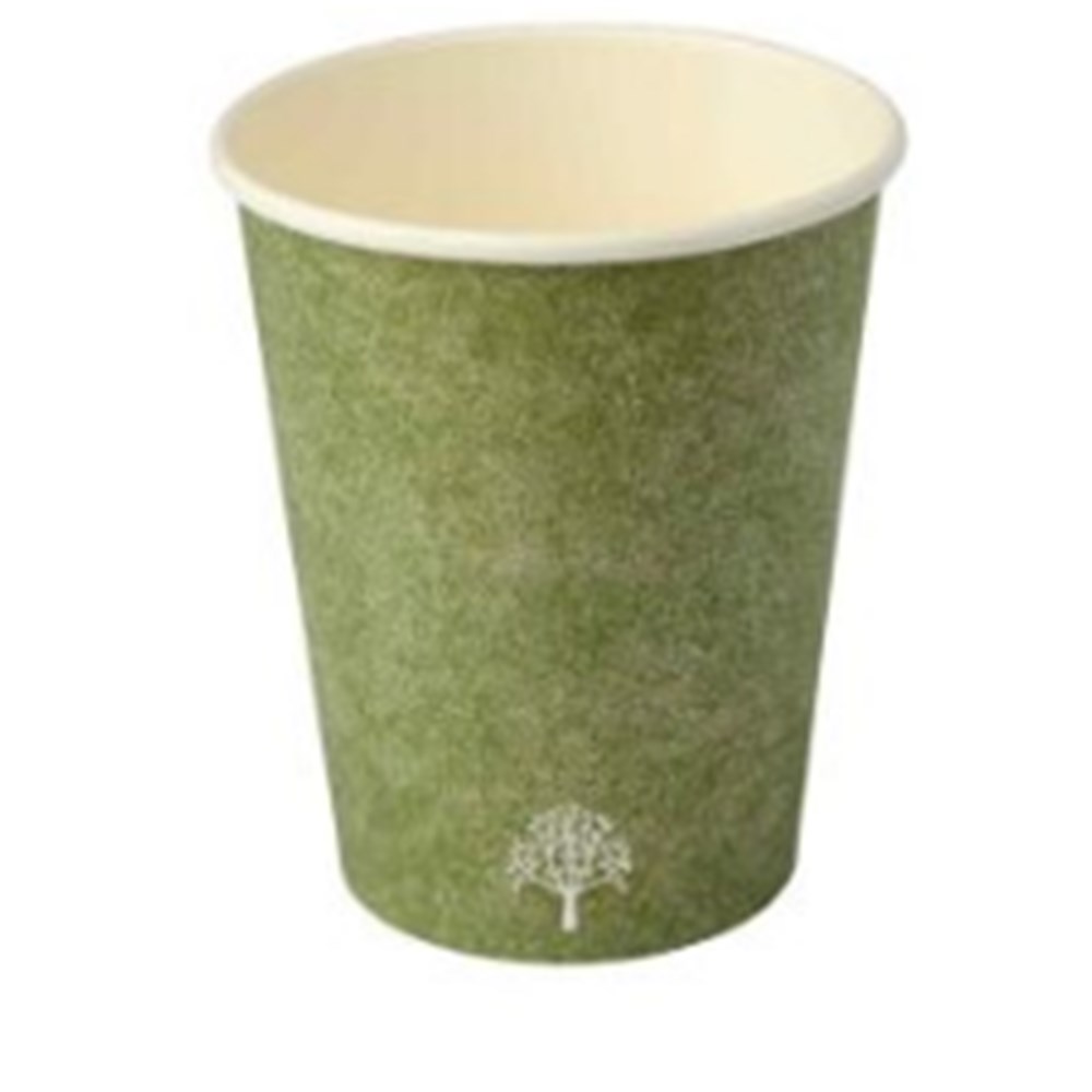 Hot Cup 8oz S/W Green x 50