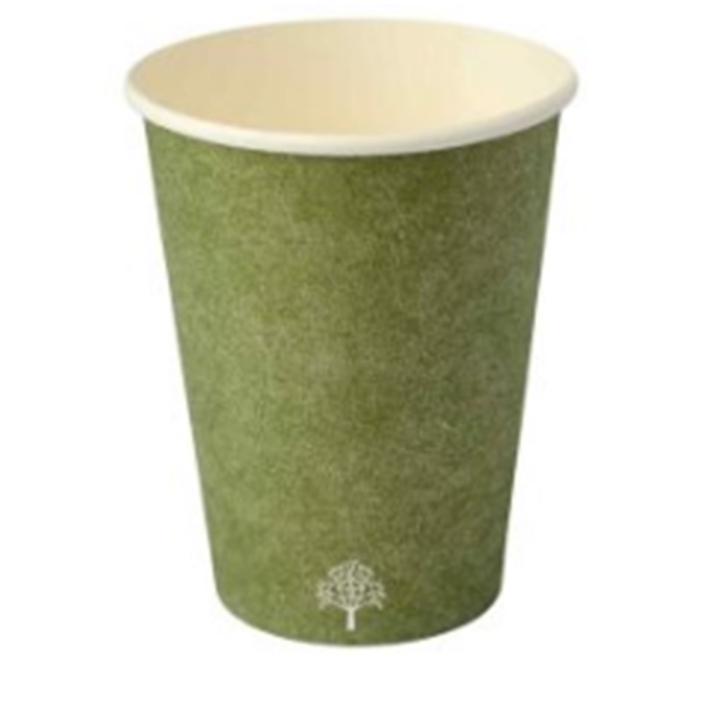 Hot Cup 12oz S/W Green x 50