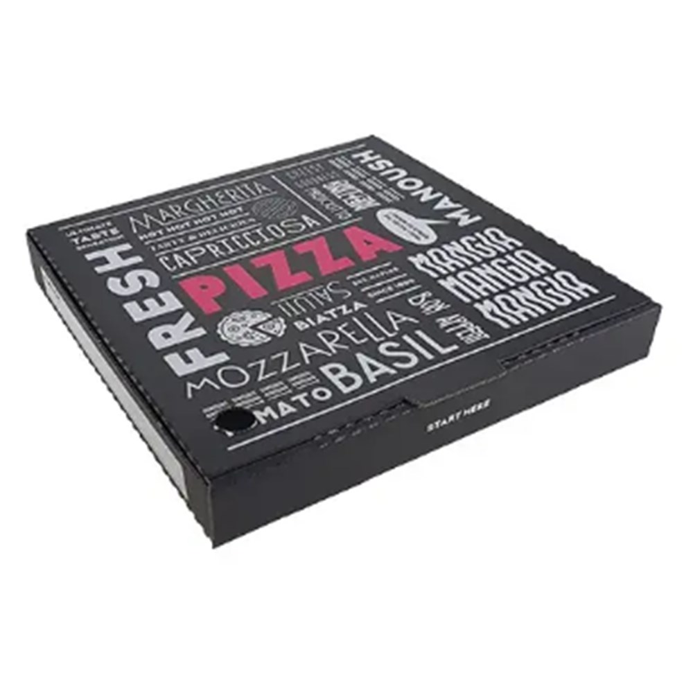 Pizza Box Black Design 9
