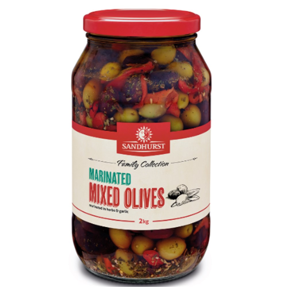 Olives Whole Mixed Marinated x2kg