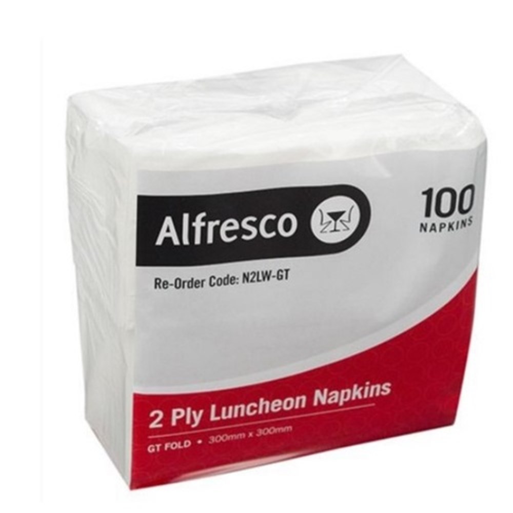 Napkins Lunch White Redifold 2ply x 2000