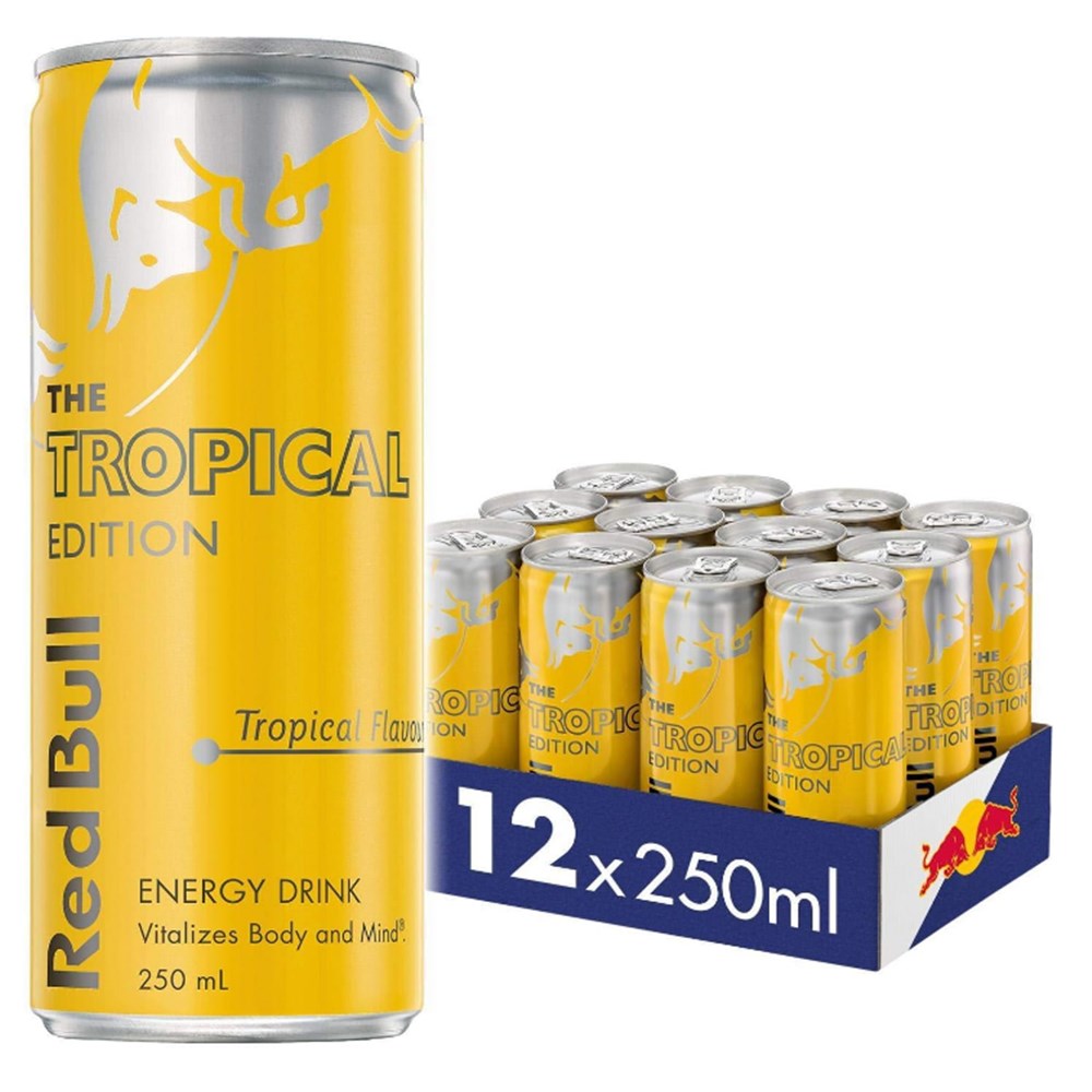 Red Bull Tropical Energy Drink Cans 12 x 250ml