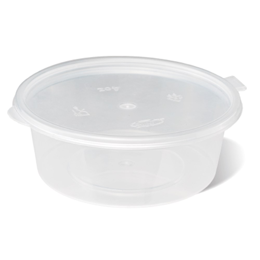 Container Round W/Hinged Lid C4 x 1000 -120ml