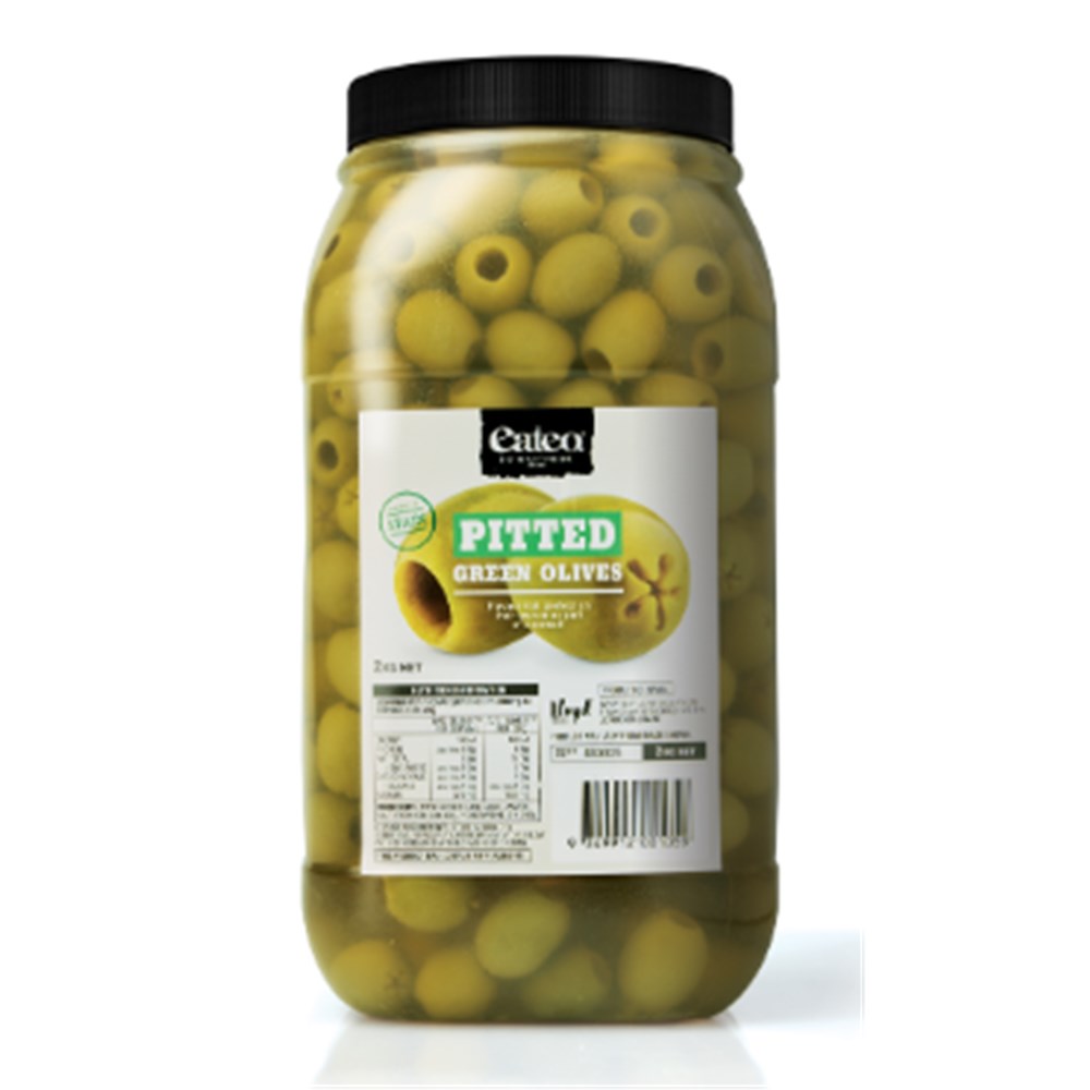 OLIVES GREEN PITTED 2KG