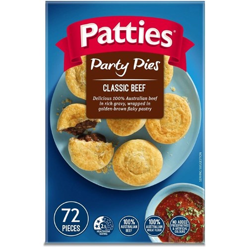 Pies Beef Party 72  x 47g
