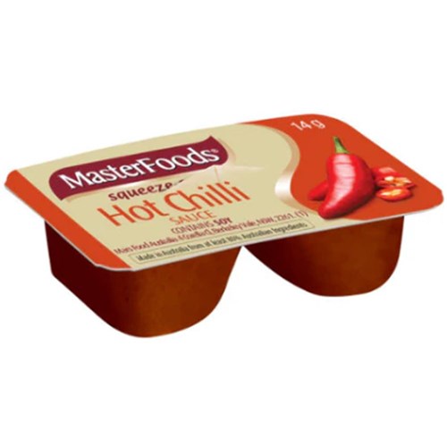 Sauce Hot Chilli Squeeze On 100 x 10ml