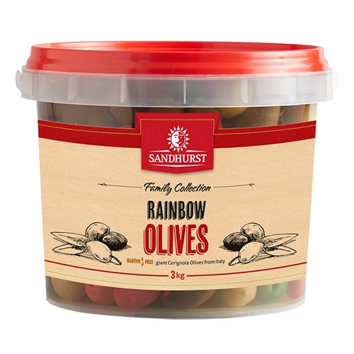 Olives Rainbow Mixed Marinated 3kg