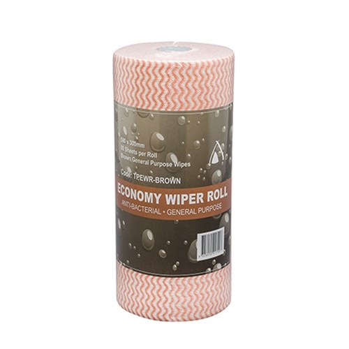 Wipes Roll BROWN General Purpose 50 x 30mm 42.5m