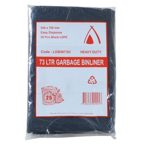 Bag Garbage Bin Liner Heavy Duty 73lt x25