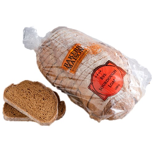 Bread Loaf Sour Dough RYE Sliced 8 x 1200g (FB)