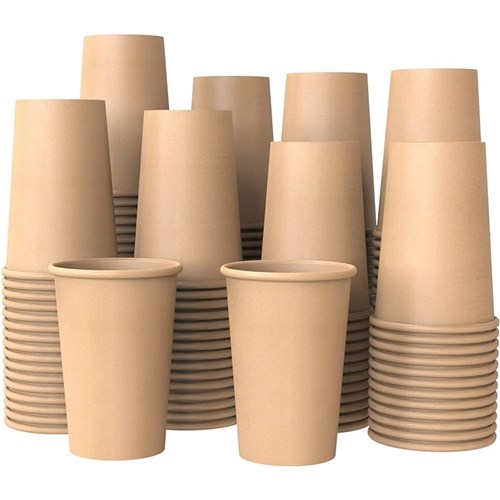 Cups Coffee 12oz Brown (TW) x 500