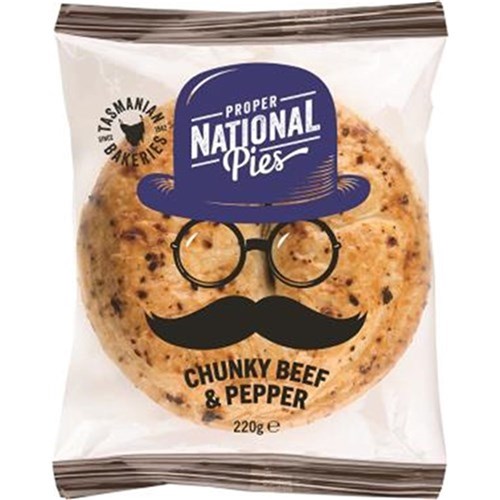Pies Chunky Beef & Cracked Pepepr 12 x 220g