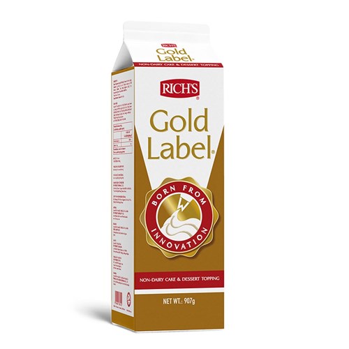 Topping Cream GOLD LABEL 907g x 12 each