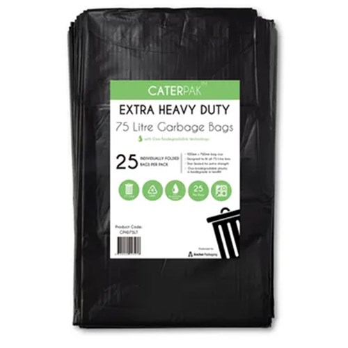 Bags Garbage Heavy Duty 75L x 250