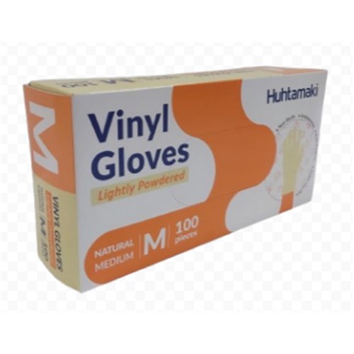 Gloves Food Vinyl Powdered Medium 100s Clear