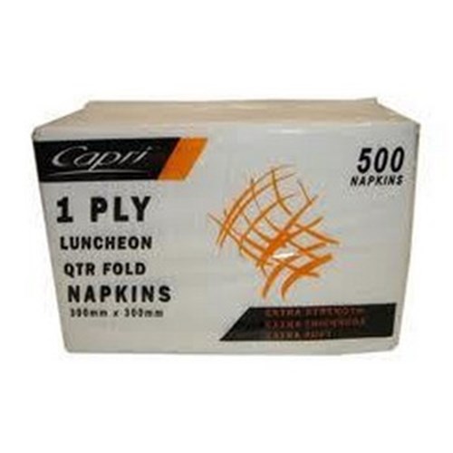 Napkins Lunch White 1Ply 3000s 300 x 300mm