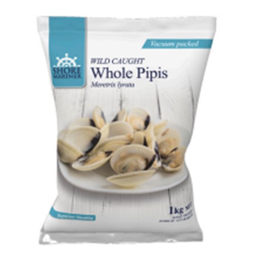 Clams / Pipis Whole 40/60 Vac Pack IQF 1kg (10)