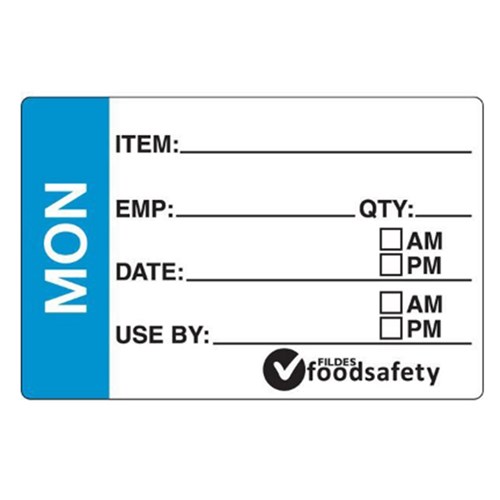Label Permanent 49 x 75mm Prep - Monday