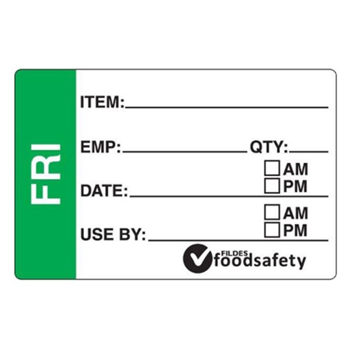 Label Permanent 49 x 75mm Prep - Friday