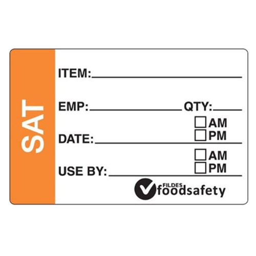 Label Permanent 49 x 75mm Prep - Saturday