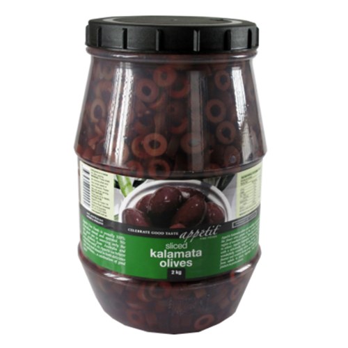 Olives Kalamata SLICED 2KG Plastic Jar