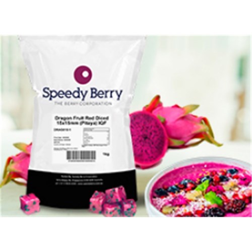 Fruit Red Dragonfuit Diced 15x15mm IQF 1kg