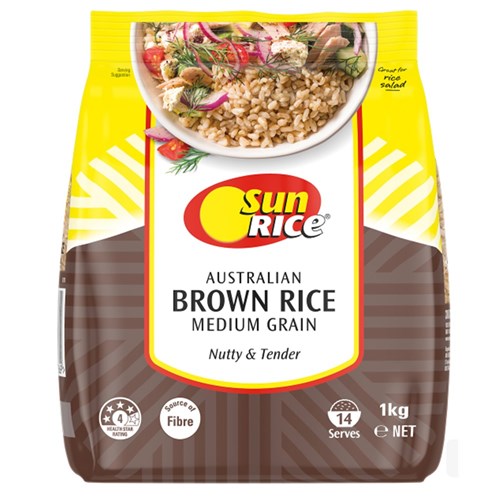 Rice Brown Med Grain 1kg
