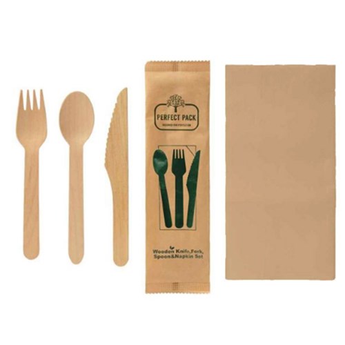 Wooden Knife/Fork/Napkin Set x400