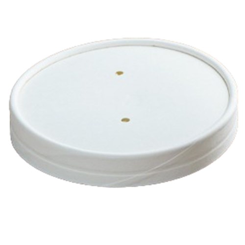 Paper White Soup Lid 8/12/16oz x500