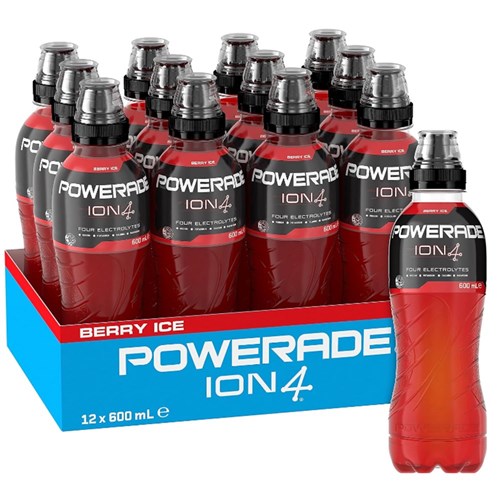Powerade Berry Ice 12 x 600ml (Red)