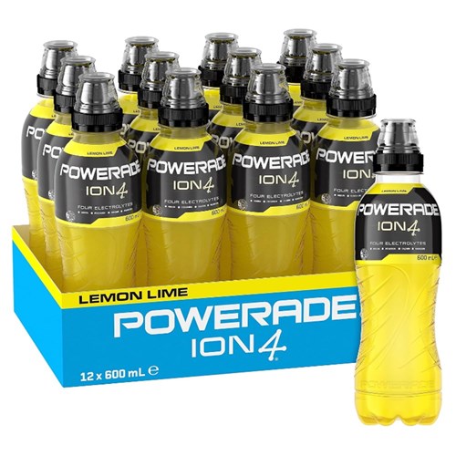 Powerade Lemon Lime 12 x 600ml (Yellow)