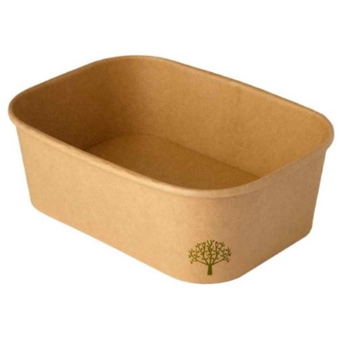 Kraft Rectangular Container 650ml x300