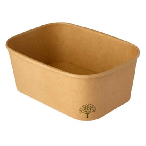 Kraft Rectangular Container 750ml x300