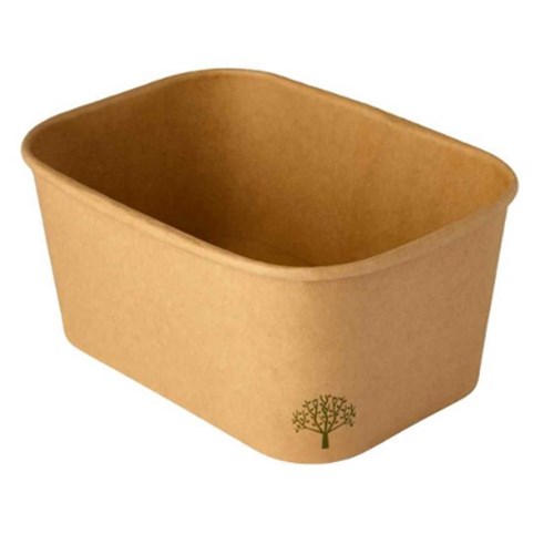 Kraft Rectangular Container 1000ml x300