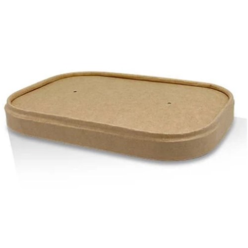 Kraft Rectangular Paper Lid x300