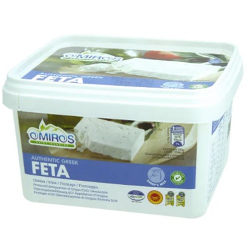 Cheese Fetta Omiros Sliced x1kg