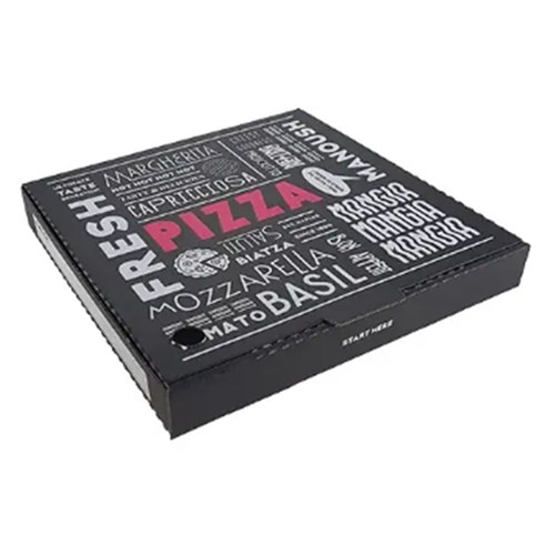 Pizza Box Black Design 9" x100