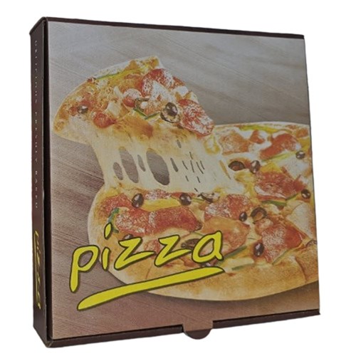 Pizza Box Brown Printed 9" x100